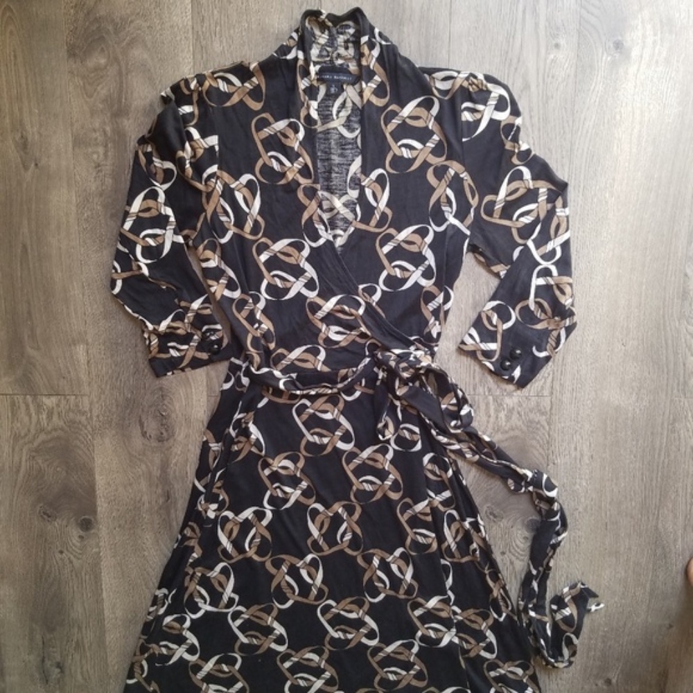 Banana Republic black wrap dress